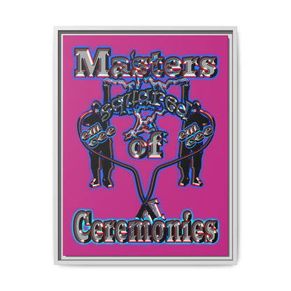 em cee squared - framed canvas art (pink)