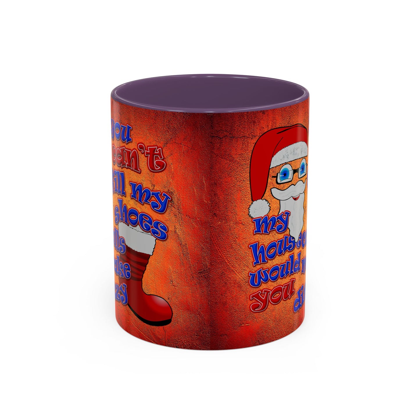 santa's shoes - Accent Mug (burnt orange)