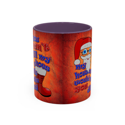 santa's shoes - Accent Mug (burnt orange)