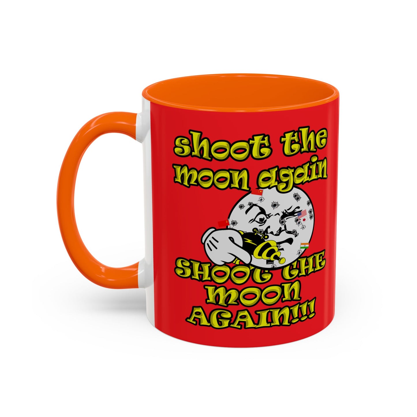 shoot the moon again - Accent Mug (red)