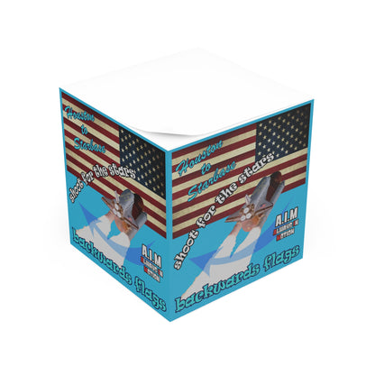shoot for the stars - note cube (turquoise)