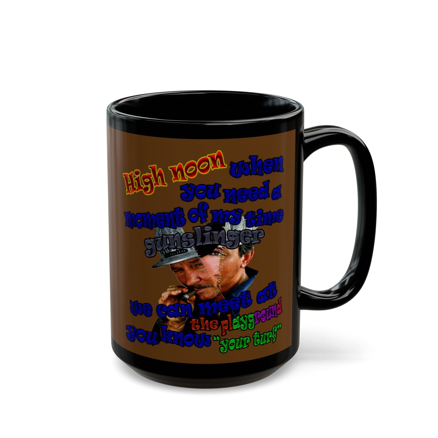 high noon - Black Mug (brown)