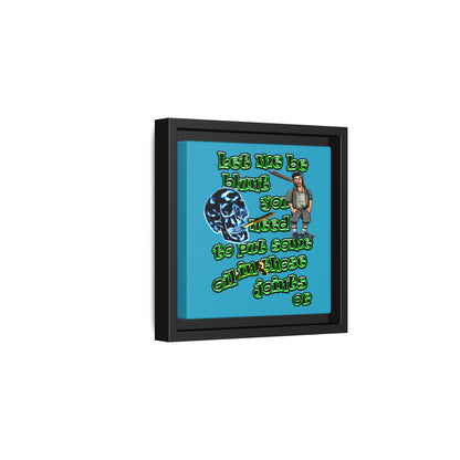 og - framed canvas art (turquoise)