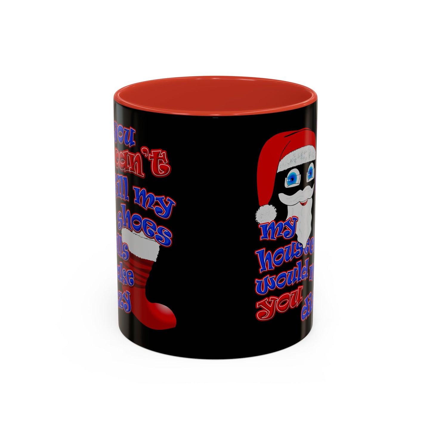 santa's shoes - Accent Mug (black)