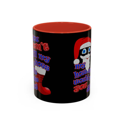 santa's shoes - Accent Mug (black)
