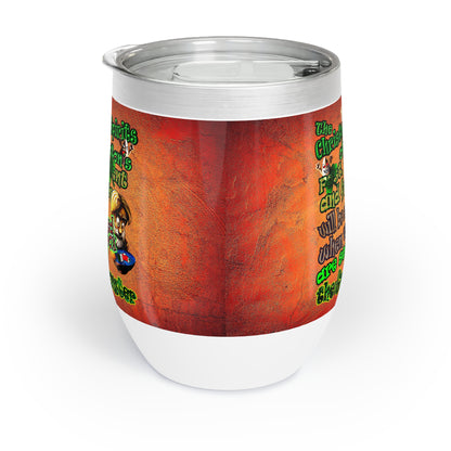 christmas spirits of boston - Chill Wine Tumbler (burnt orange)
