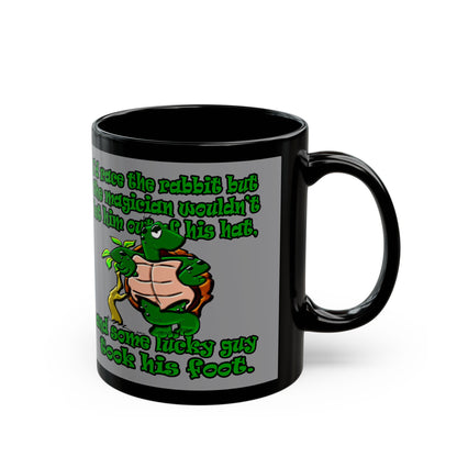 turtle race - Black Mug (grey)
