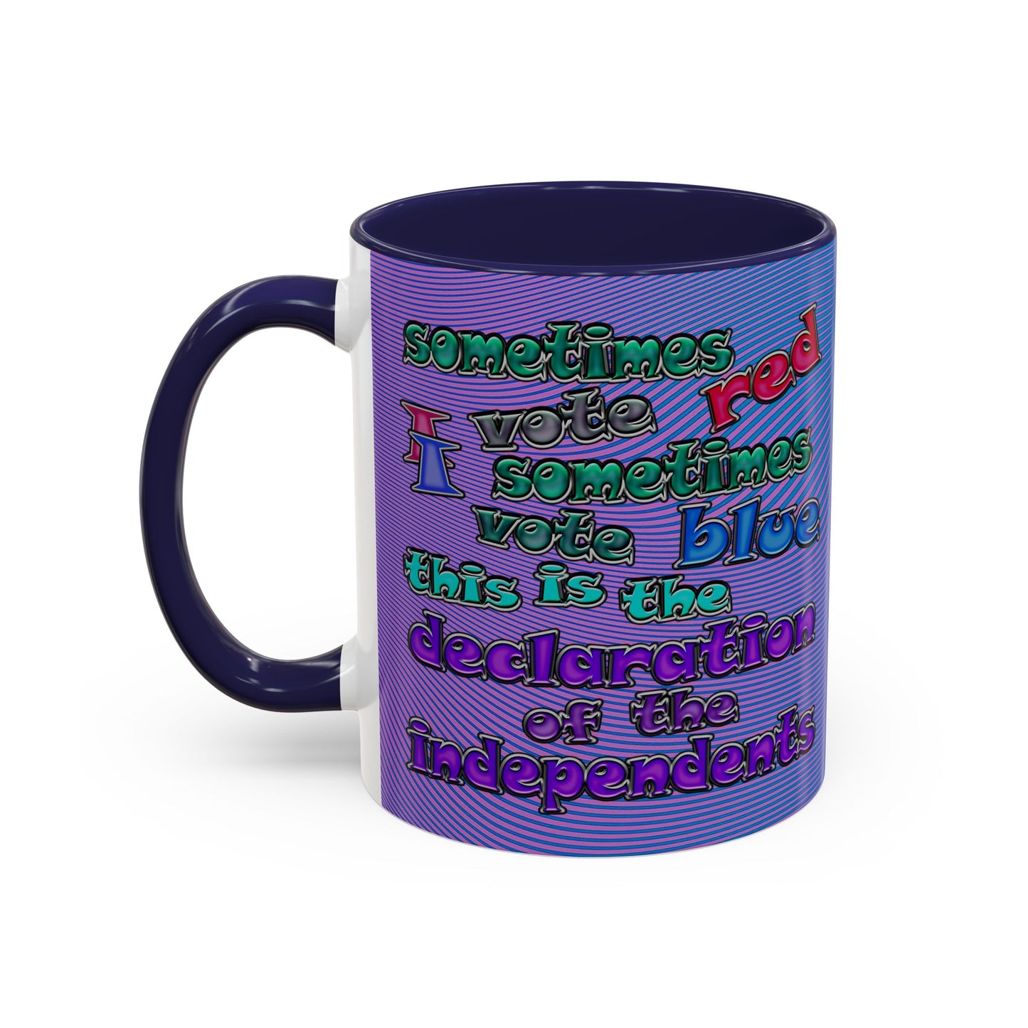 declaration of the independents - Accent Mug (light blue-purple wave)
