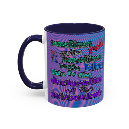 declaration of the independents - Accent Mug (light blue-purple wave)