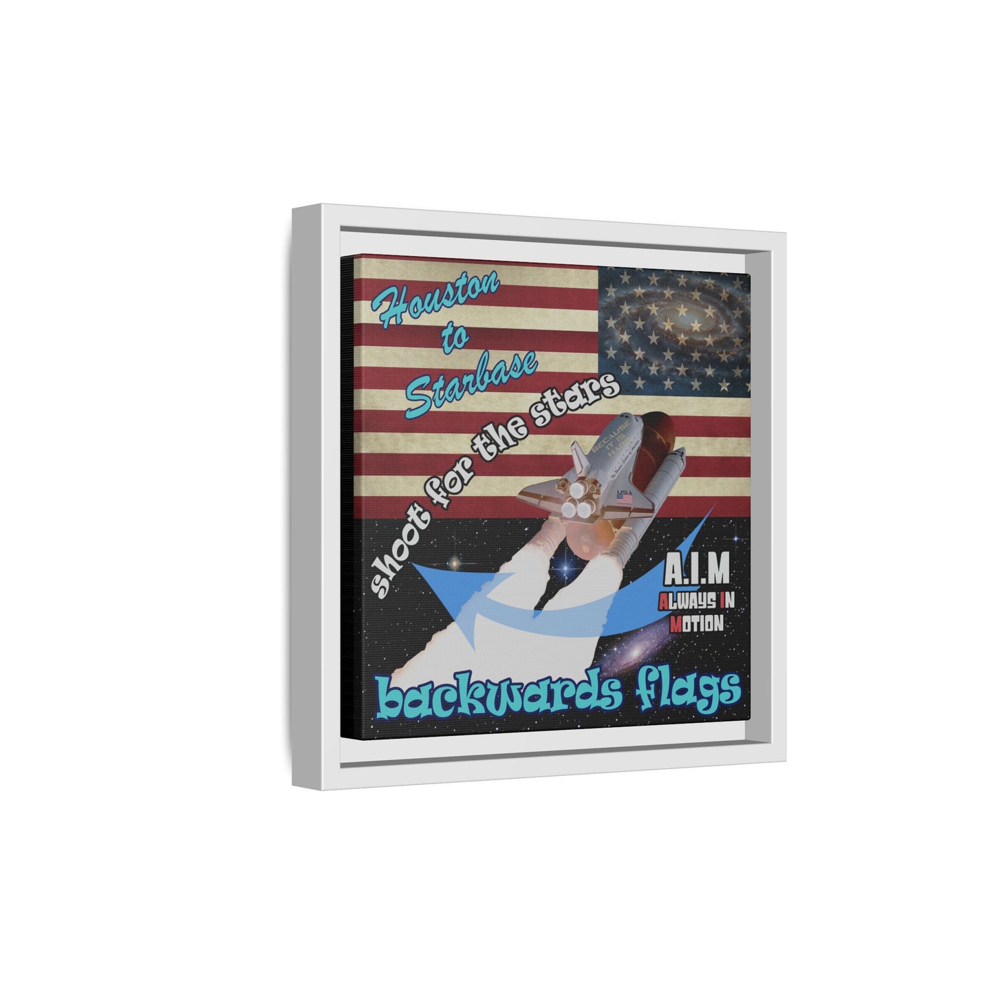 shoot for the stars - framed canvas art