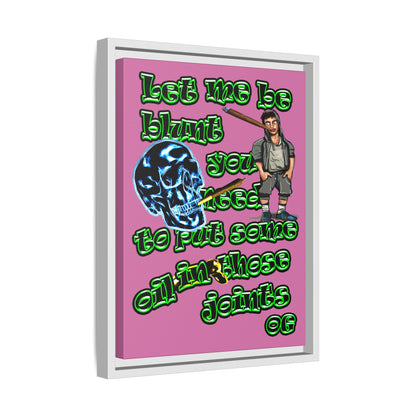 og - framed canvas art (light pink)