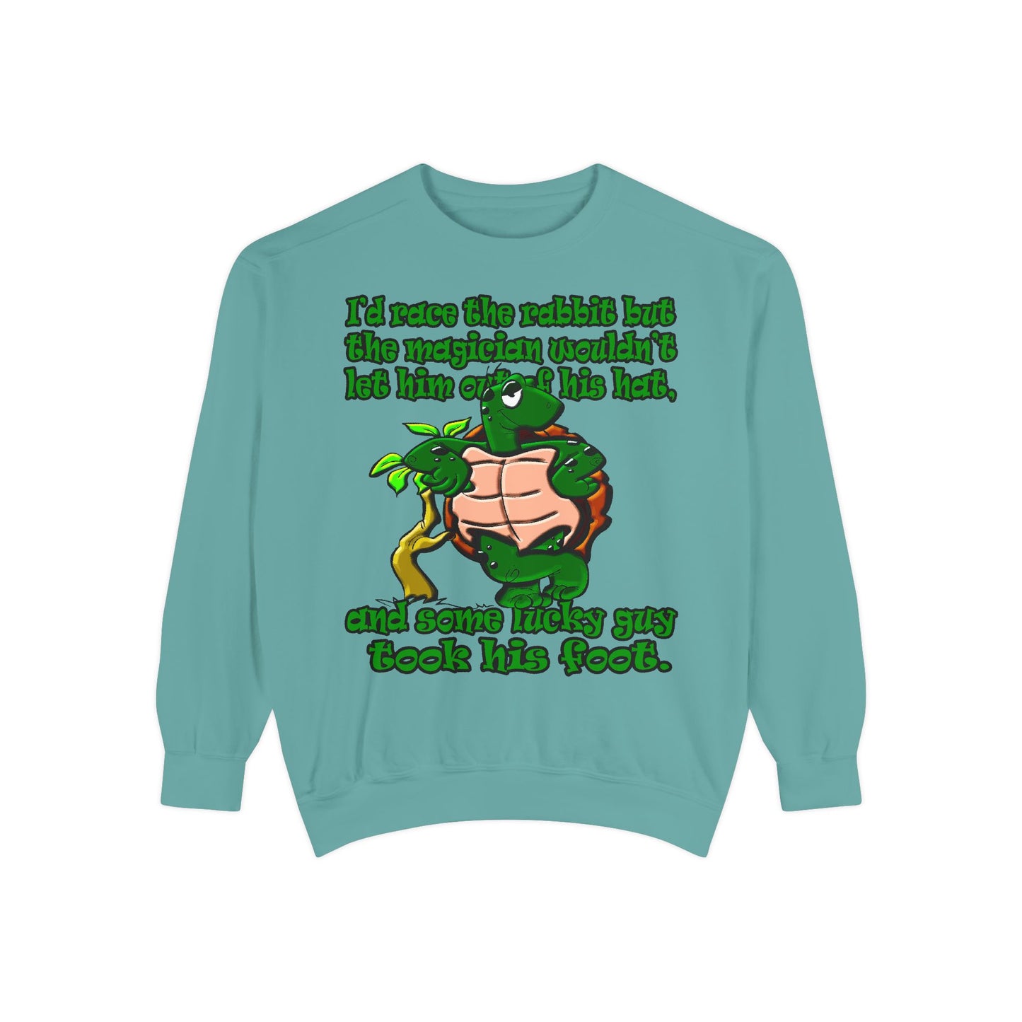 turtle race - Unisex Garment-Dyed Sweatshirt