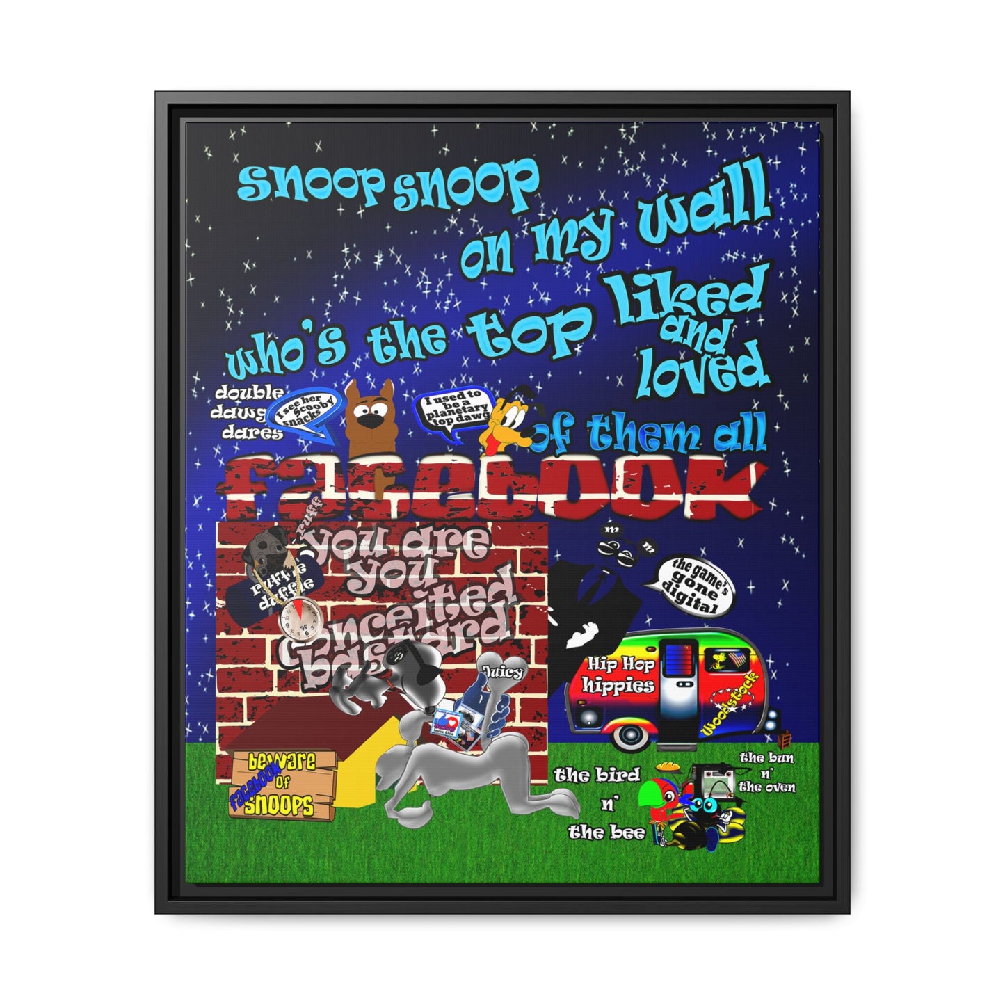 snoops - framed canvas art