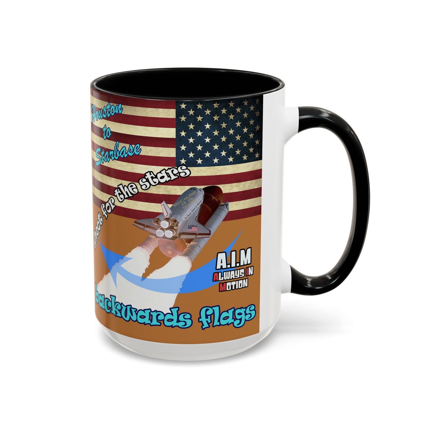 shoot for the stars - Accent Mug (light brown)