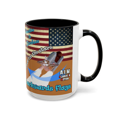 shoot for the stars - Accent Mug (light brown)