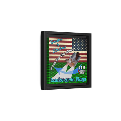 shoot for the stars - framed canvas art (logo green)