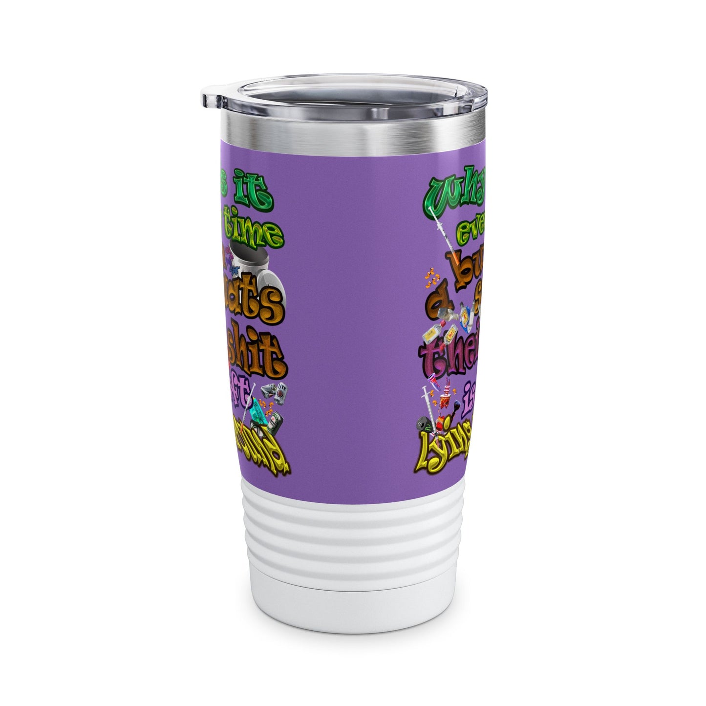 the bum's shit - Ringneck Tumbler, 20oz (light purple)