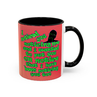 noticed you noticing - Accent Mug (yellow-orange wave)