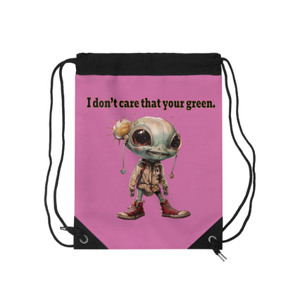 I don't care that your grey - Drawstring Bag (light pink)