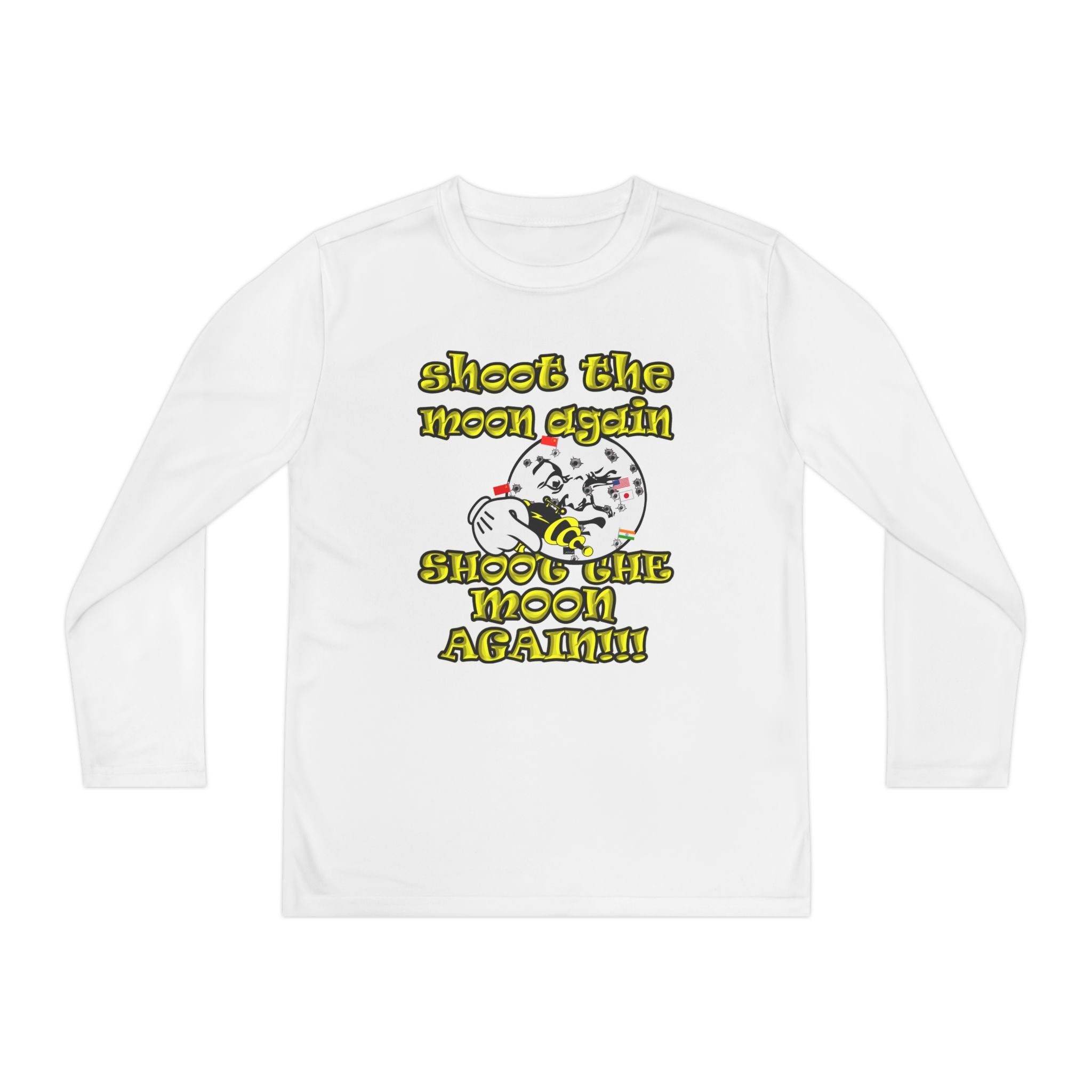 shoot the moon again - Youth Long Sleeve Competitor Tee