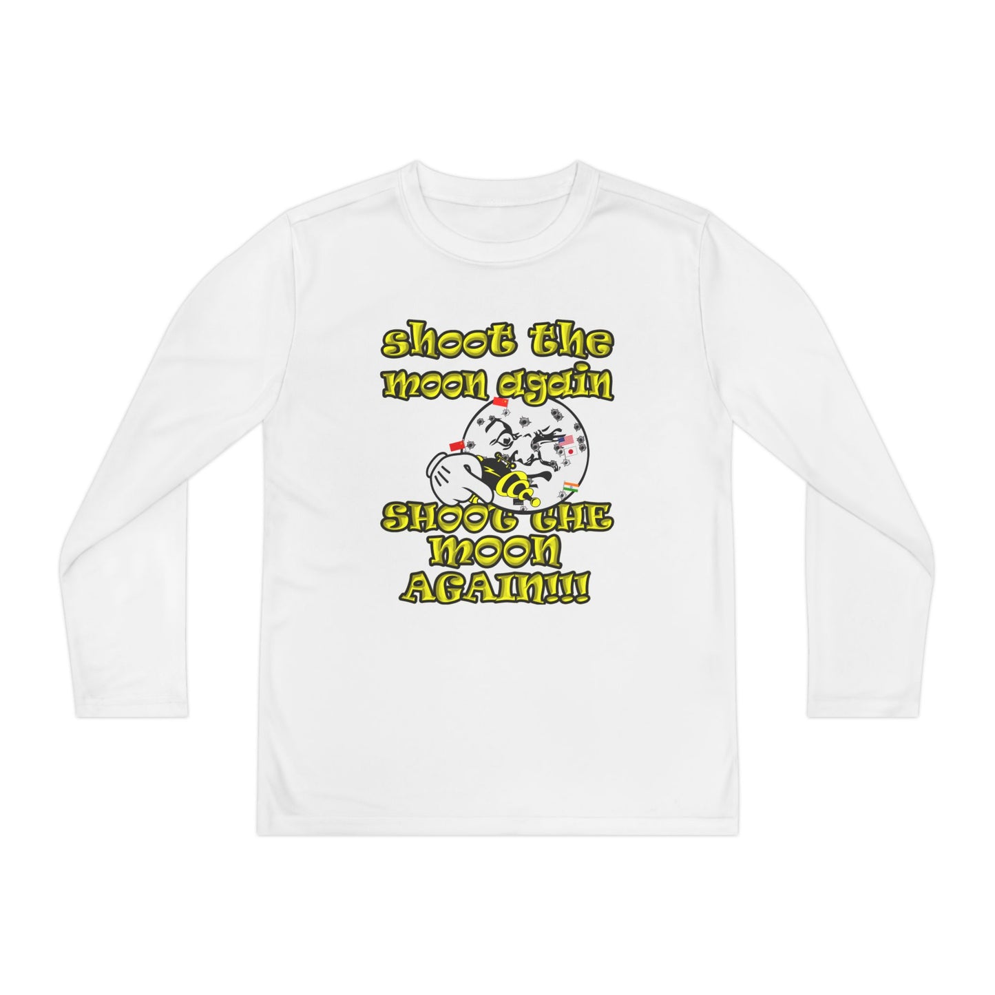 shoot the moon again - Youth Long Sleeve Competitor Tee