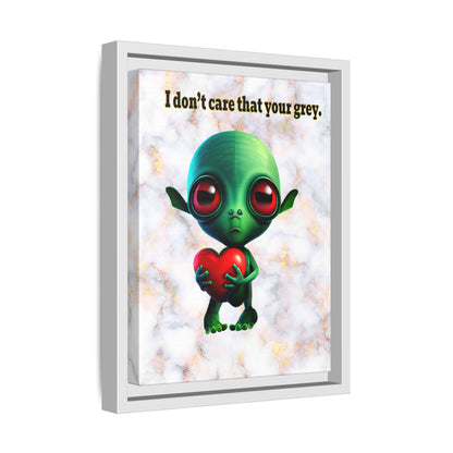 I don't care that your grey - framed canvas art (white marble)