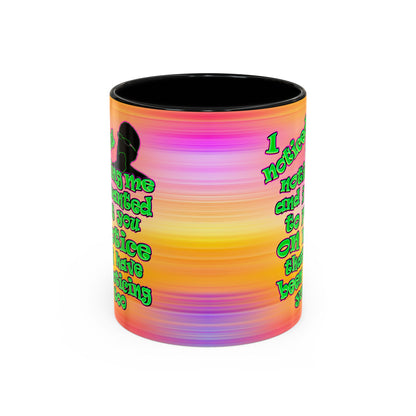 noticed you noticing - Accent Mug (color blur)