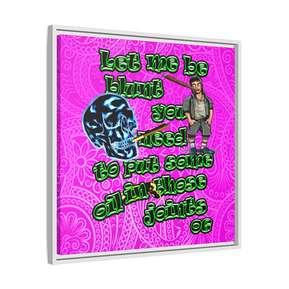 og - framed canvas art (pink swirl)