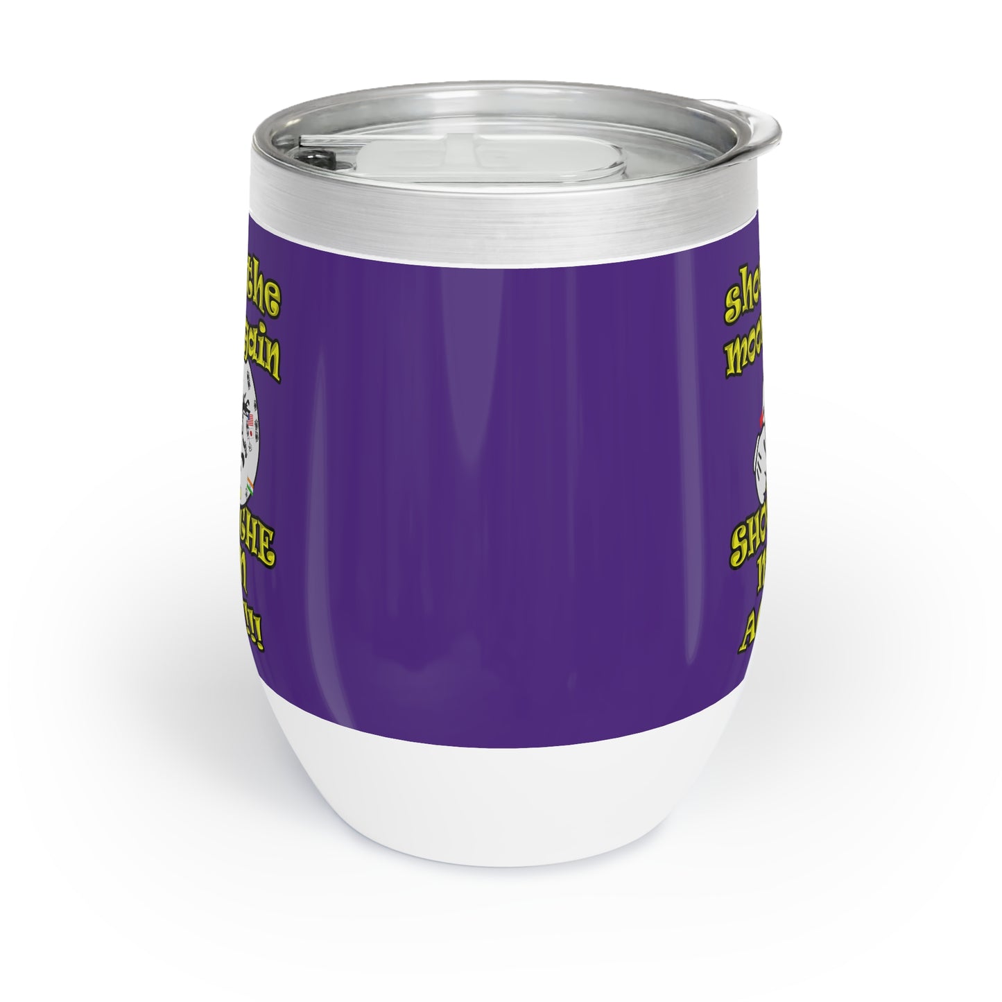 shoot the moon again - Chill Wine Tumbler (purple)