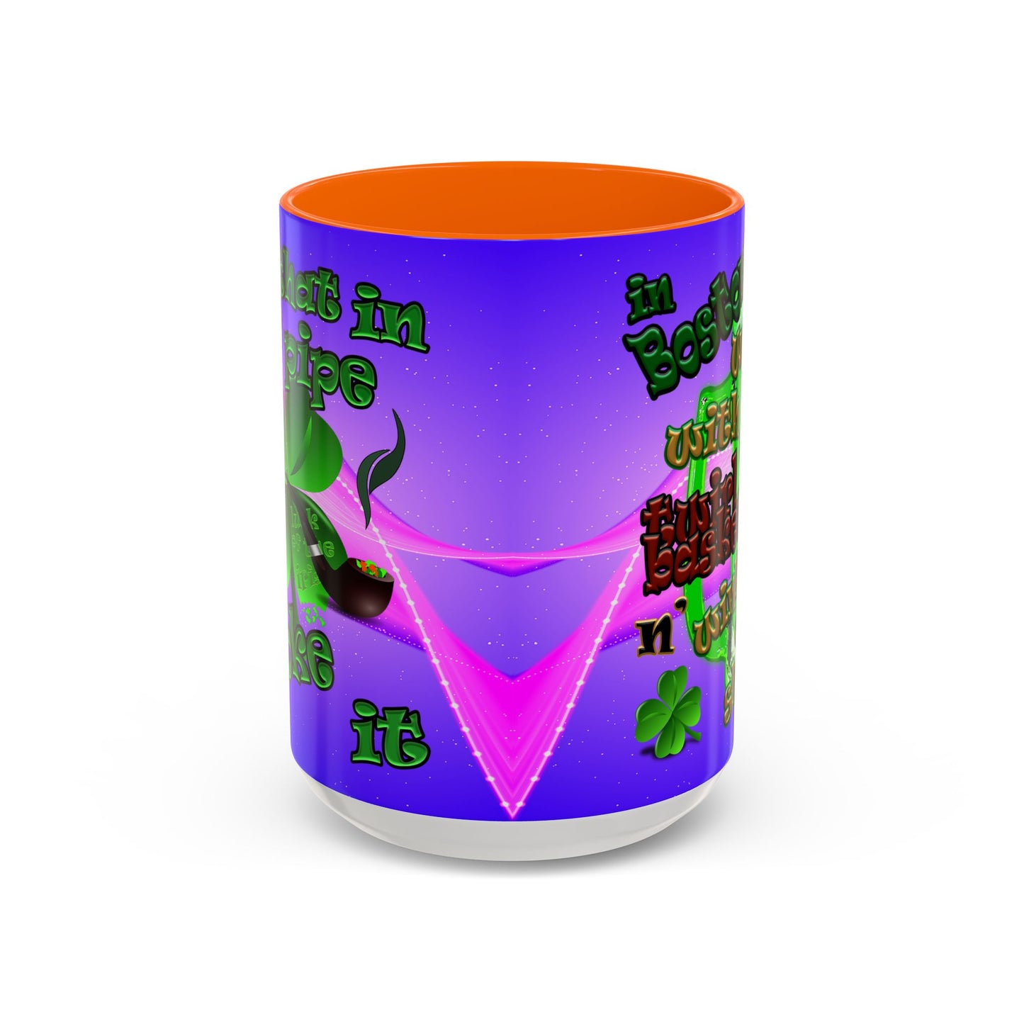 celtics logo - Accent Mug (purple-pink wave)