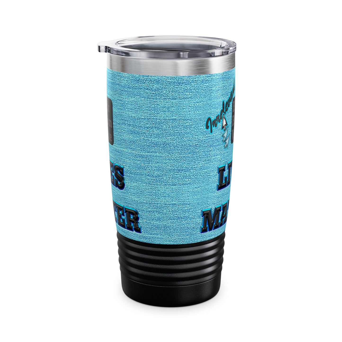 irrelevant - Ringneck Tumbler, 20oz (faded blue)