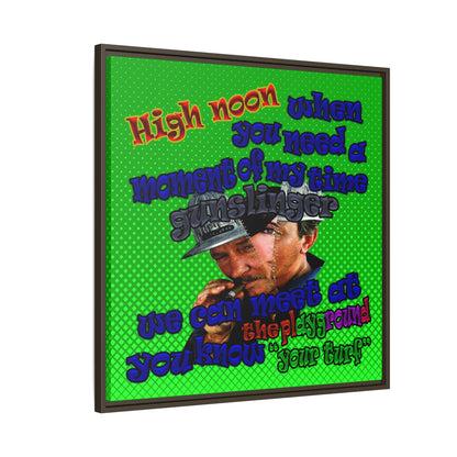 high noon - framed canvas art (logo green)