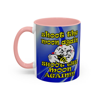shoot the moon again - Accent Mug (blue-white wave)