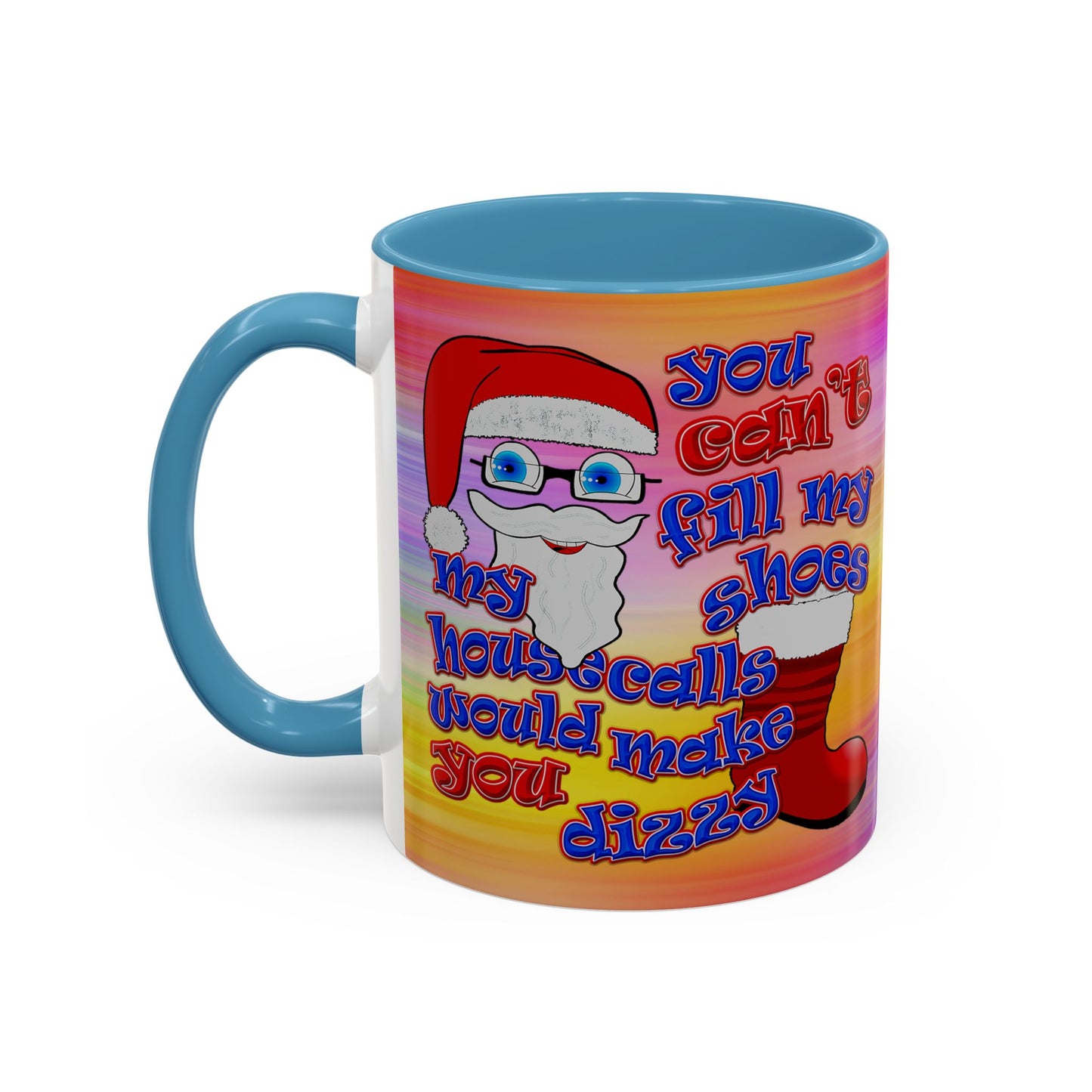 santa's shoes - Accent Mug (color blur)