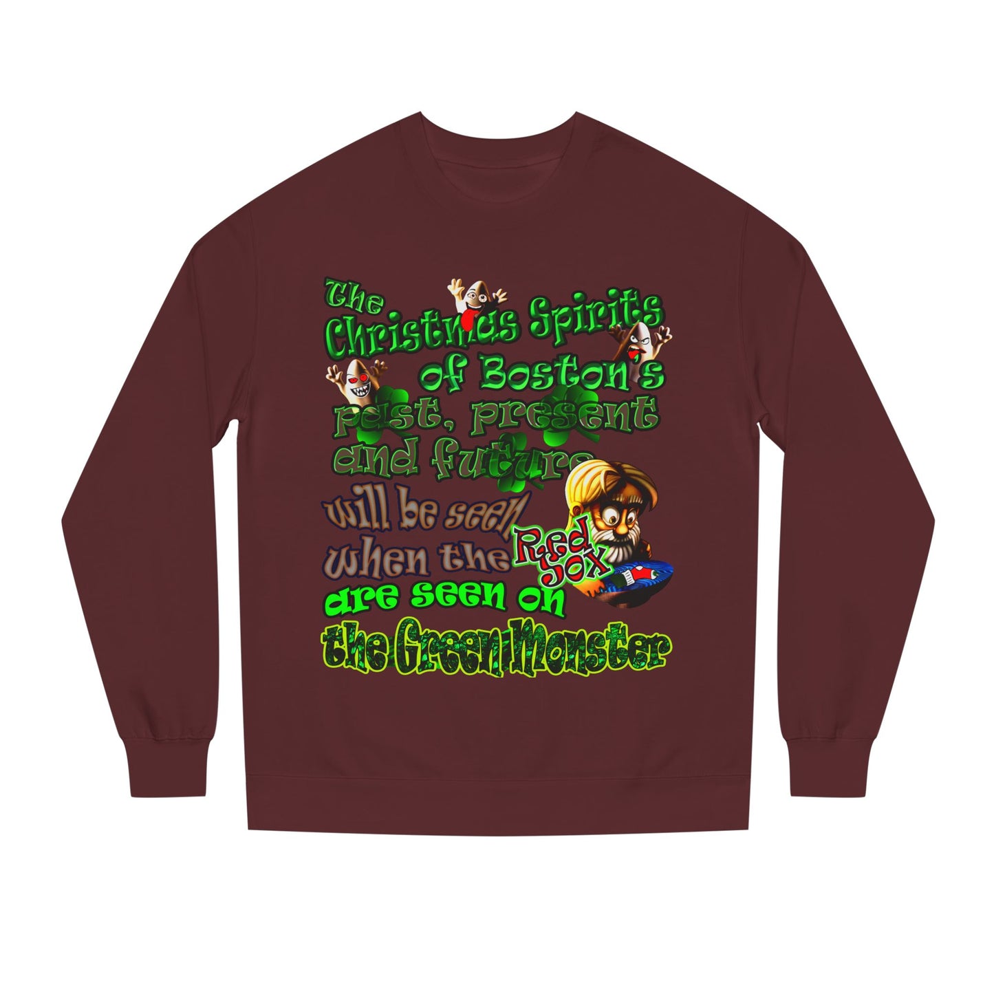 christmas spirits of boston - Unisex Crew Neck Sweatshirt