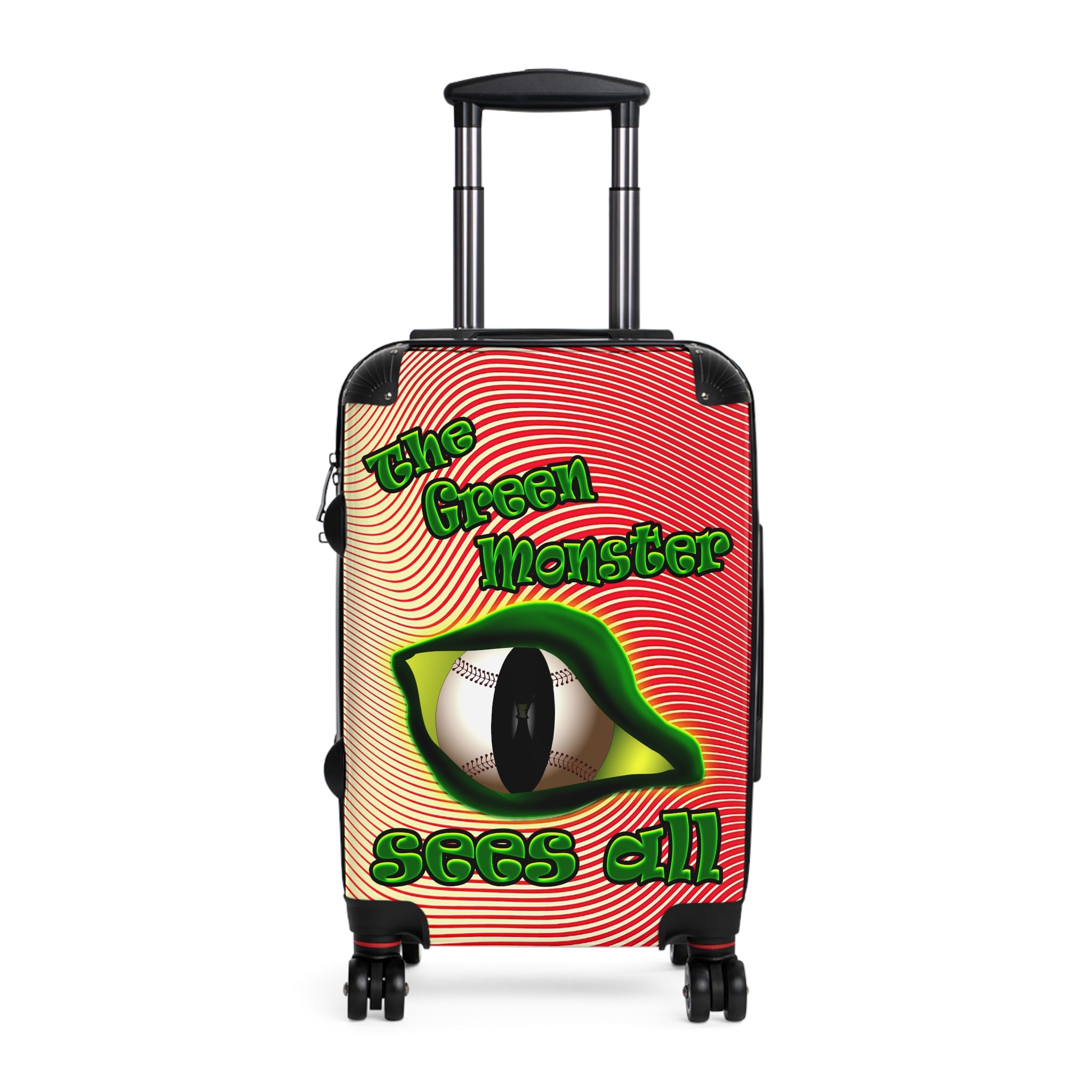 green monster - Suitcase (yellow-orange wave)