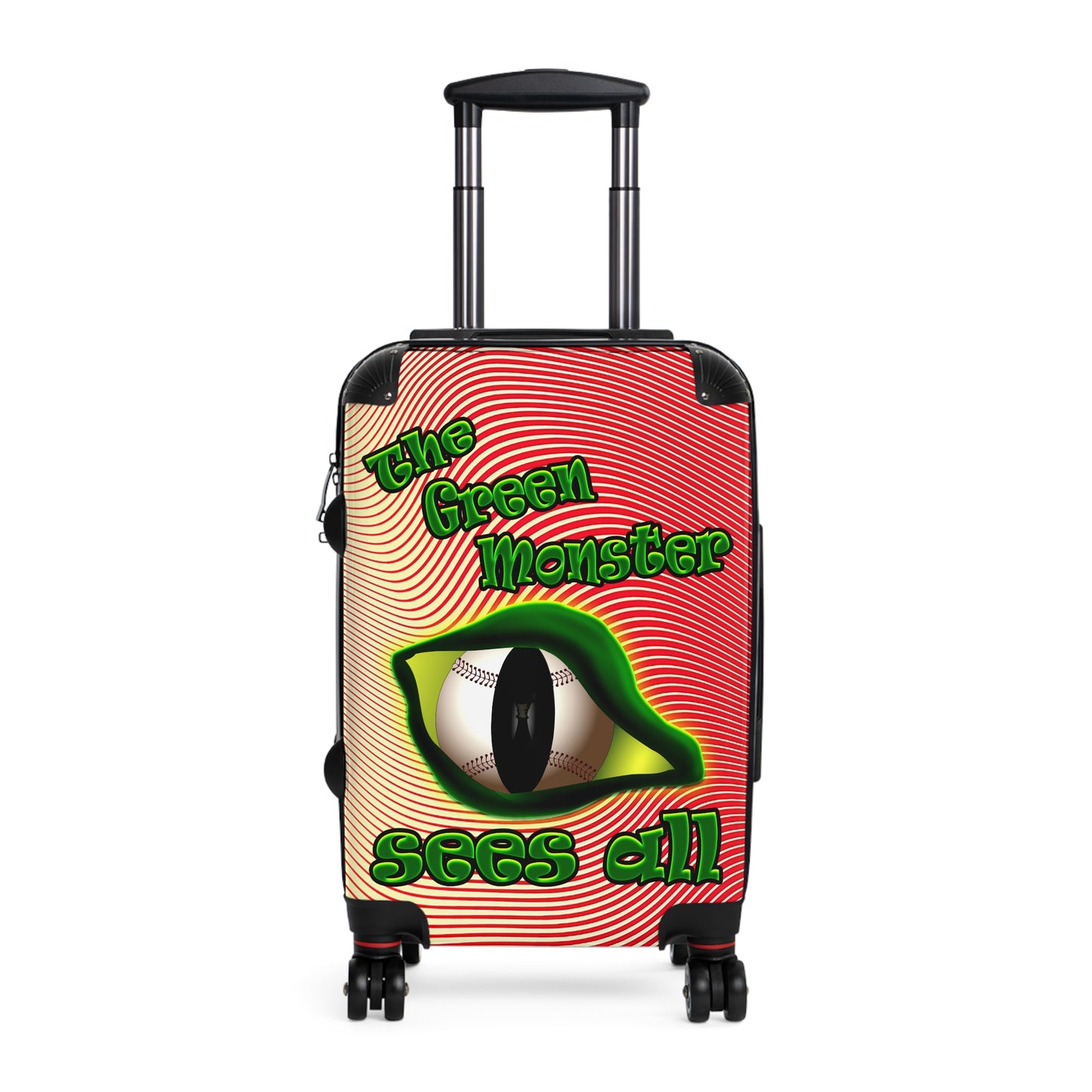 green monster - Suitcase (yellow-orange wave)