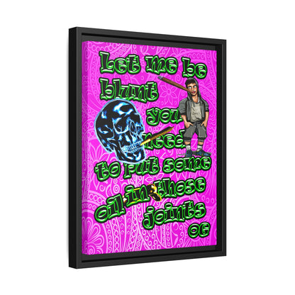 og - framed canvas art (pink swirl)