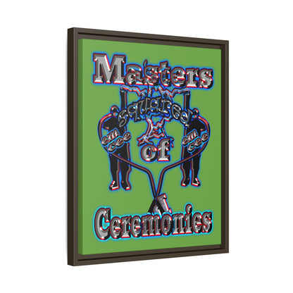 em cee squared - framed canvas art (green)