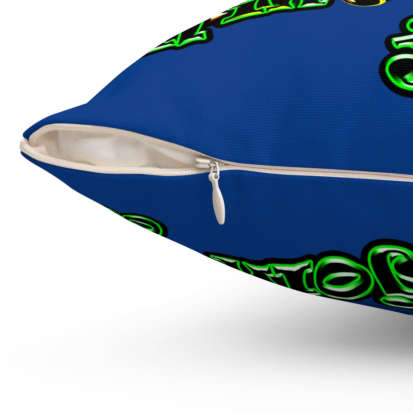 og - Spun Polyester Square Pillow - (dark blue)