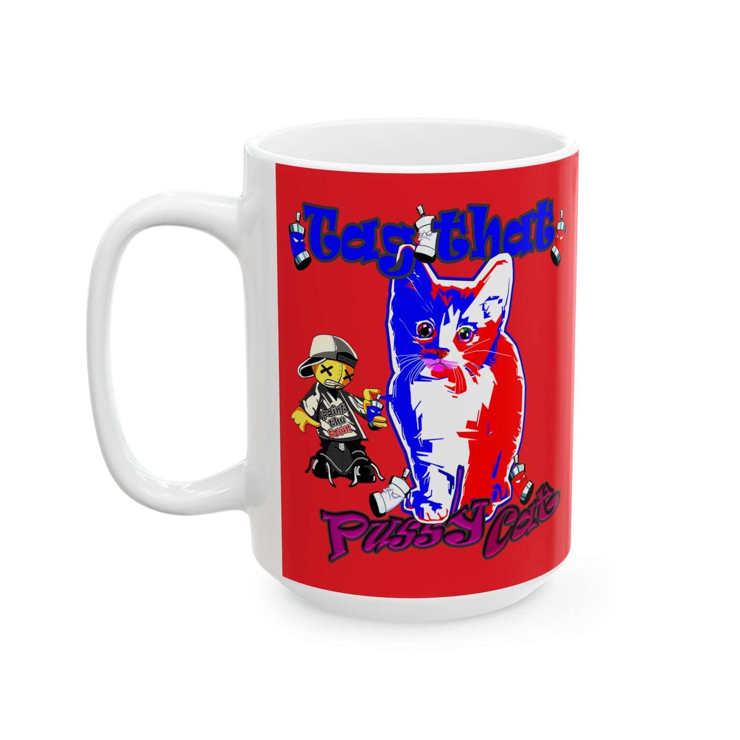 tag that - White Mug (red)