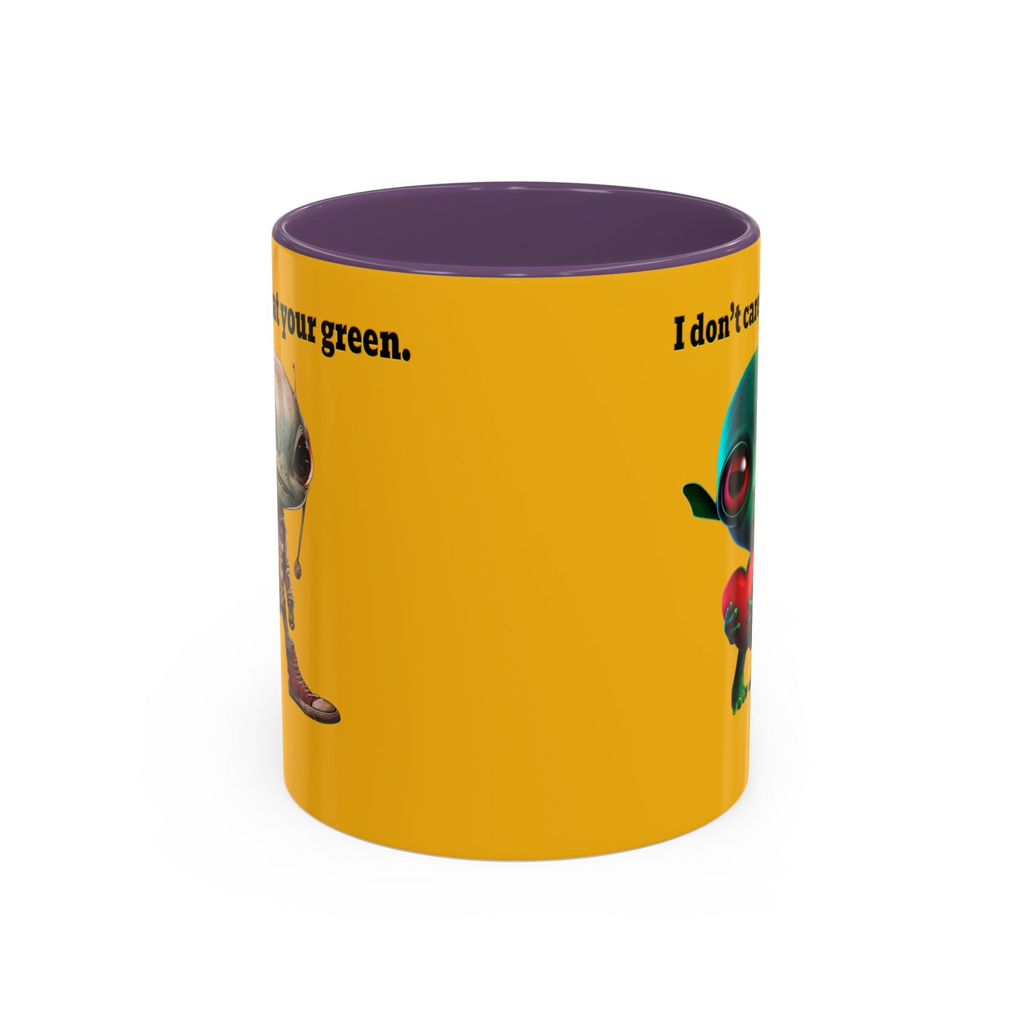 I don't care that your grey - Accent Mug (yellow)