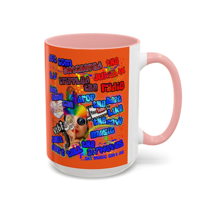 drop the beat - Accent Mug (orange)
