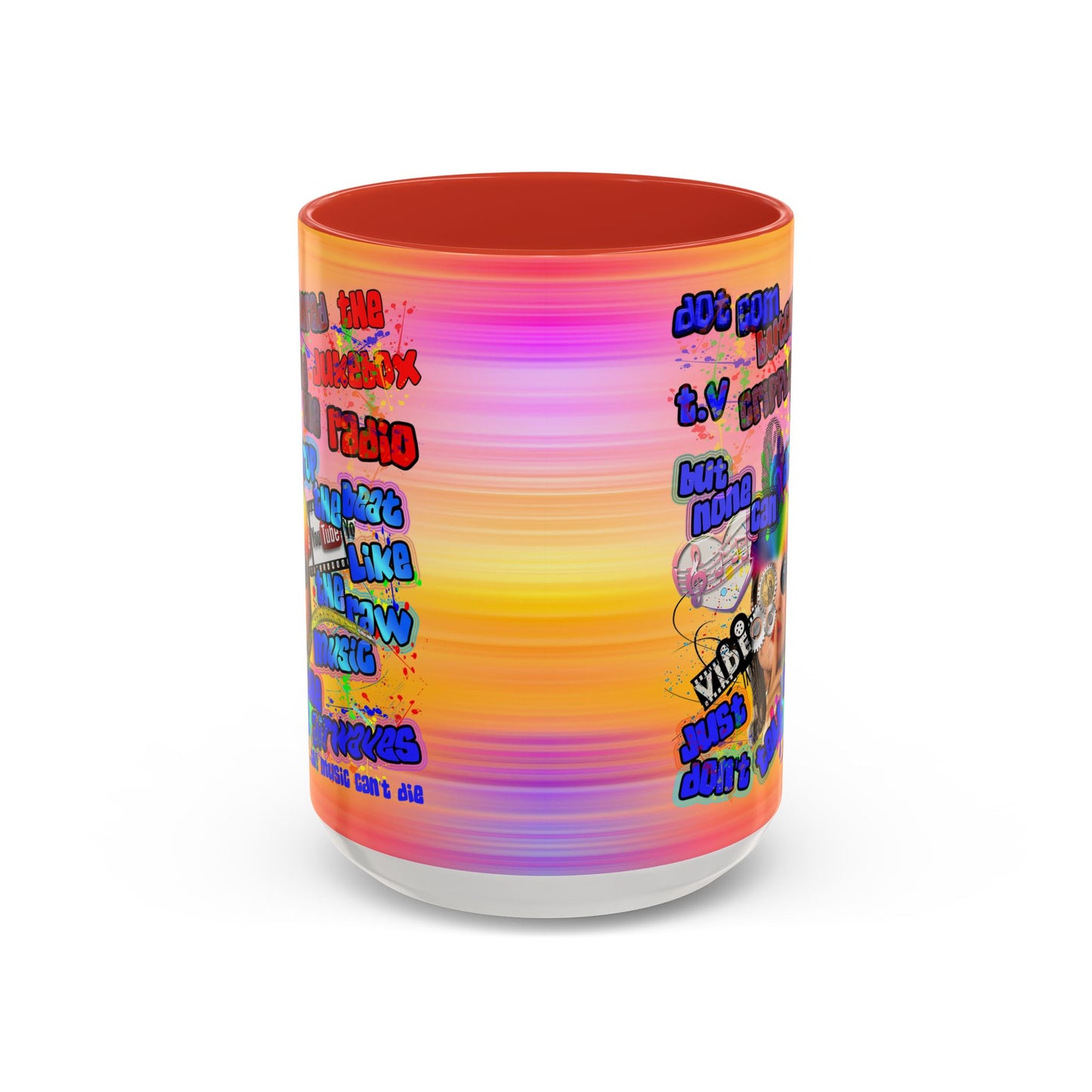 drop the beat - Accent Mug (color blur)