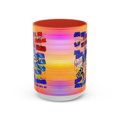 drop the beat - Accent Mug (color blur)