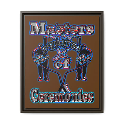 em cee squared - framed canvas art (brown)