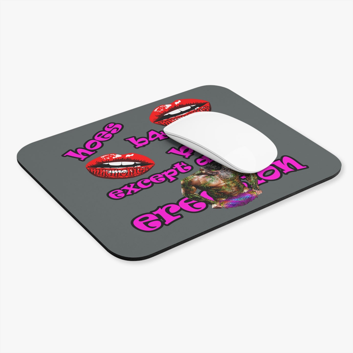 hoes b4 bros - Mouse Pad (Rectangle) (dark grey)