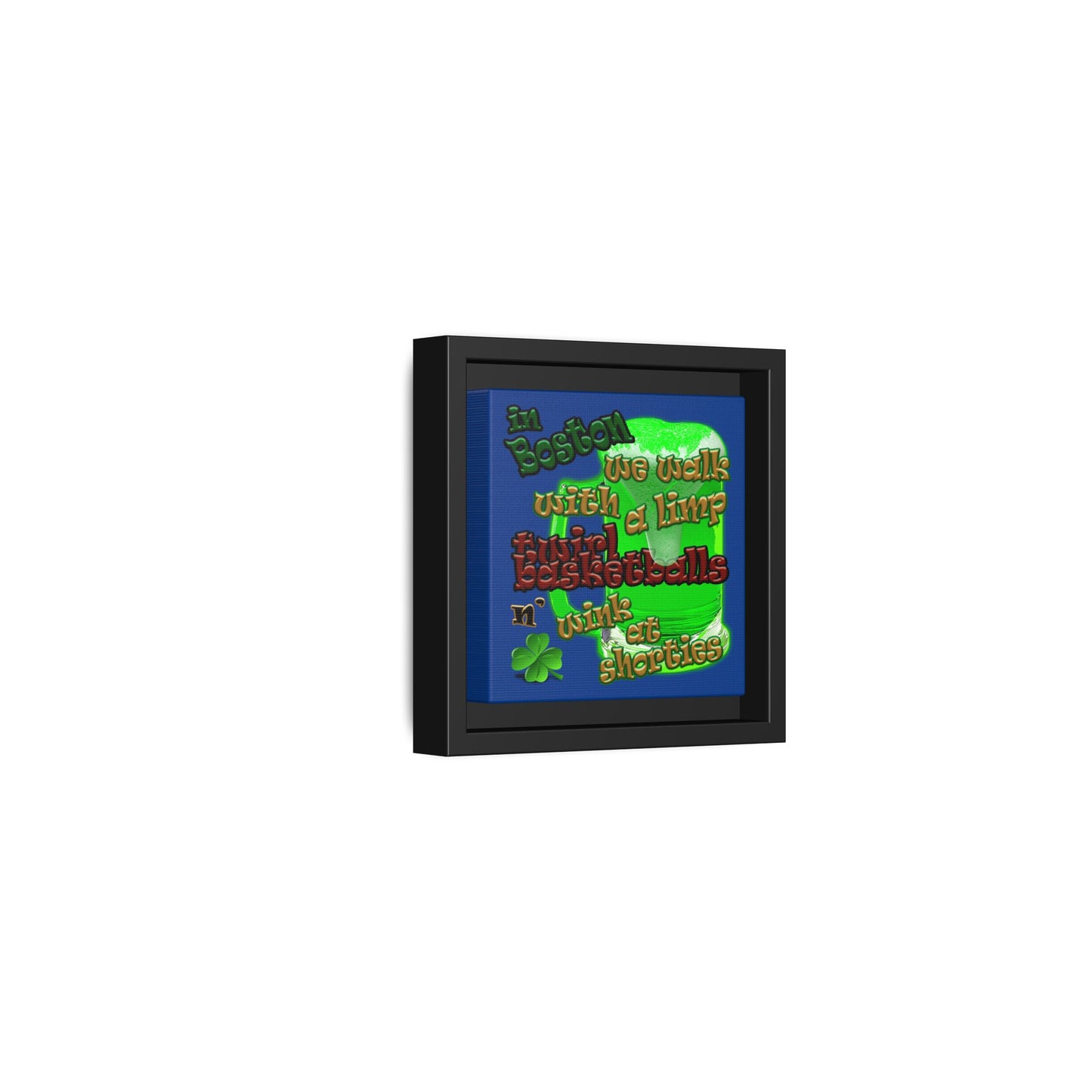 celtics logo - framed canvas art (dark blue)