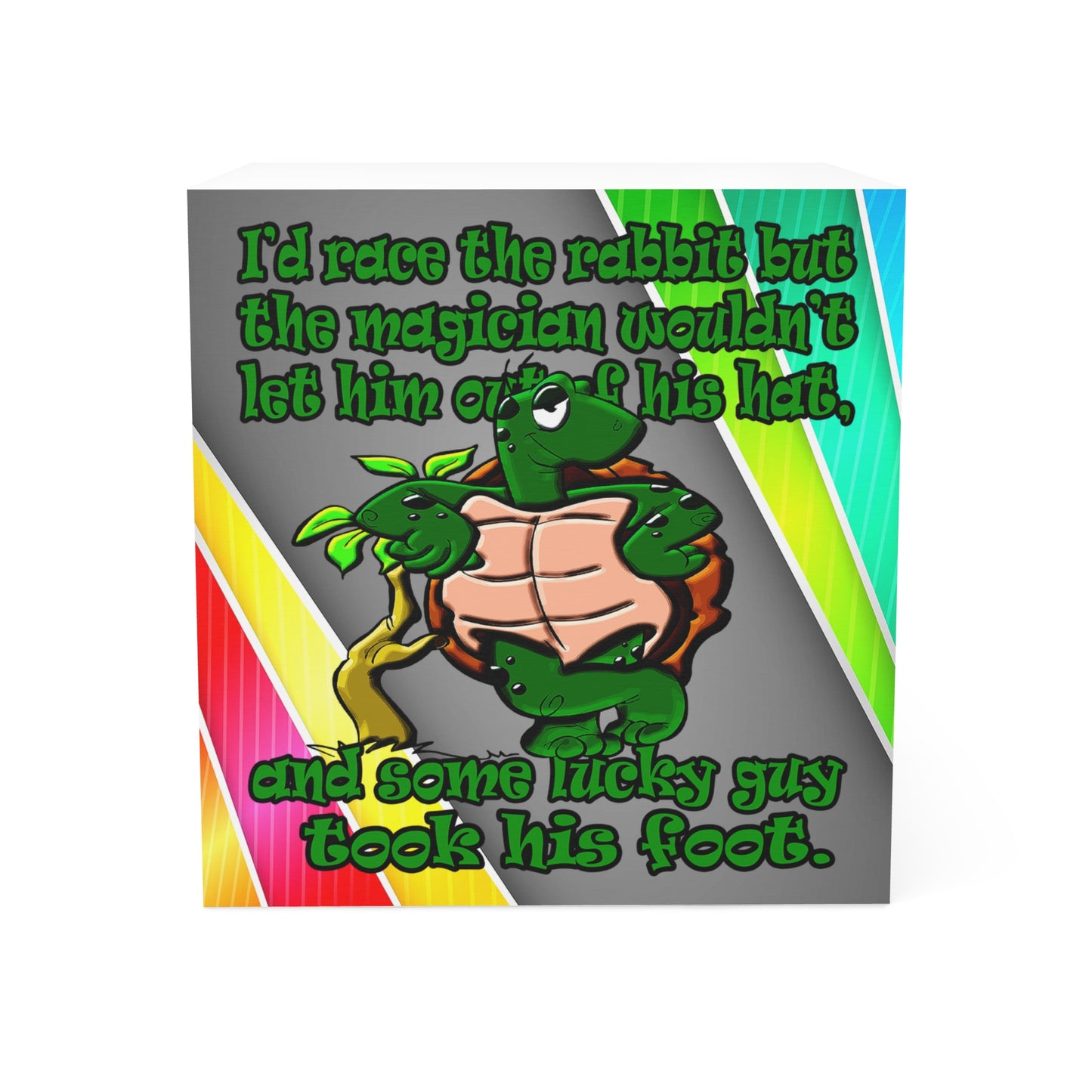 turtle race - note cube (rainbow split)