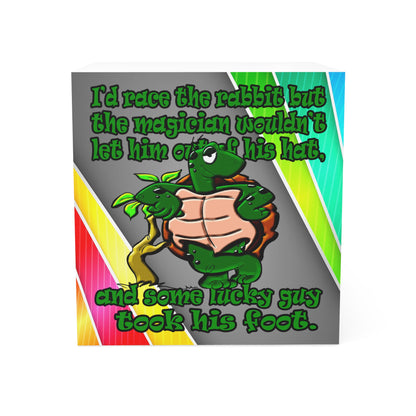 turtle race - note cube (rainbow split)